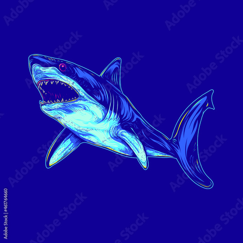 shark artwork illustration