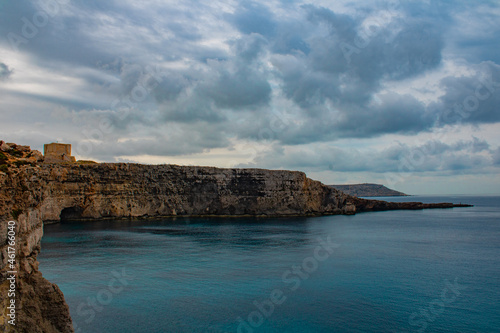 The cliffs of Comino Island, Malta