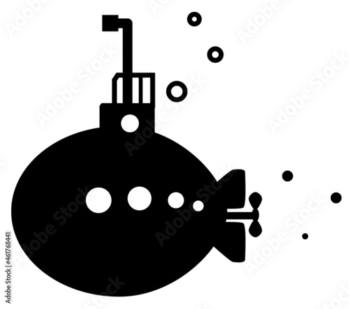 Submarine Cartoon Silhouette