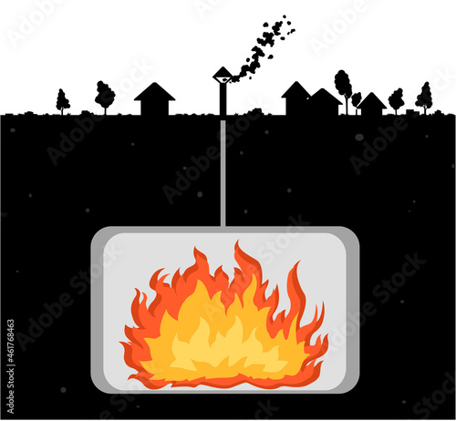 Underground Fire Cartoon