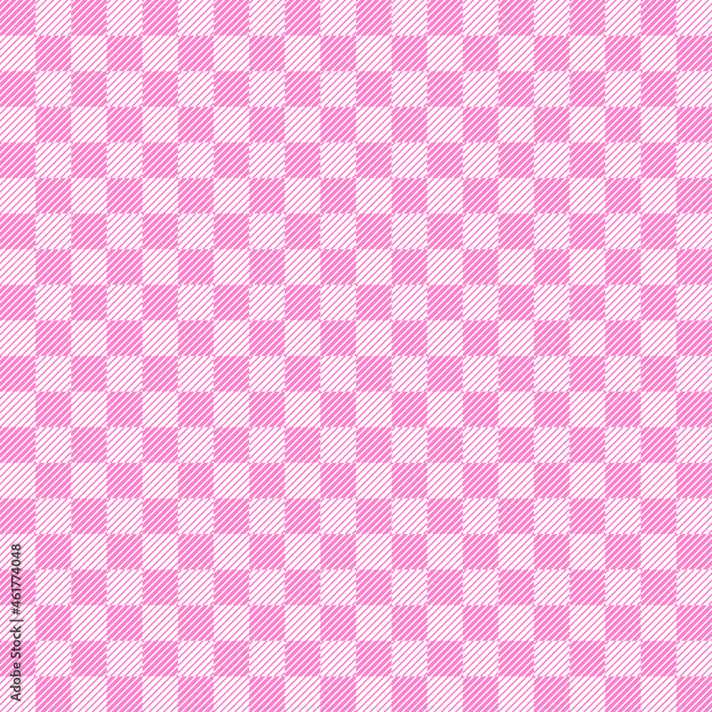 Pink and white Scotland textile seamless pattern. Fabric texture check tartan plaid. Abstract geometric background for cloth, card, fabric. Monochrome repeating design. Modern squared ornament. Pink and white Scotland textile seamless pattern. Fabric texture check tartan plaid. Abstract geometric background for cloth, card, fabric. Monochrome repeating design. Modern squared ornament.