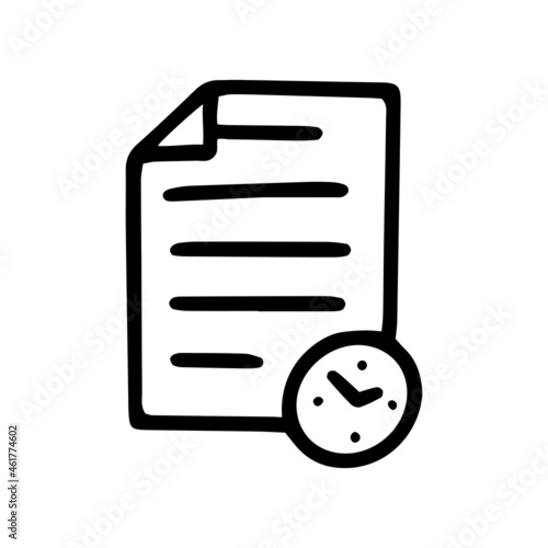 deadline line vector doodle simple icon design