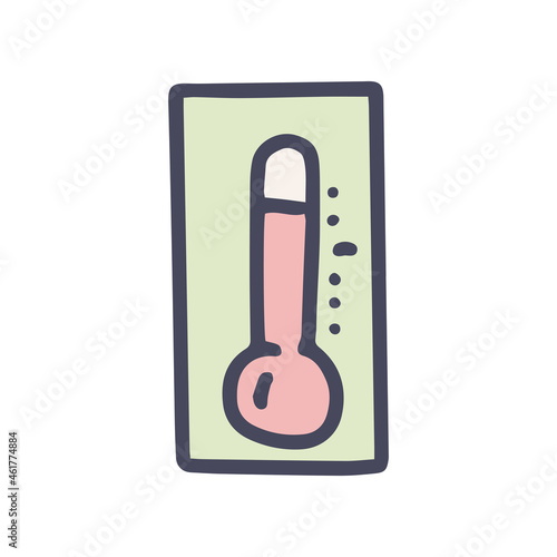 sauna thermometer color vector doodle simple icon