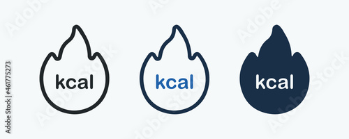 Calories icon. Vector illustration style is flat iconic symbol. Designed for web and app design interfaces.