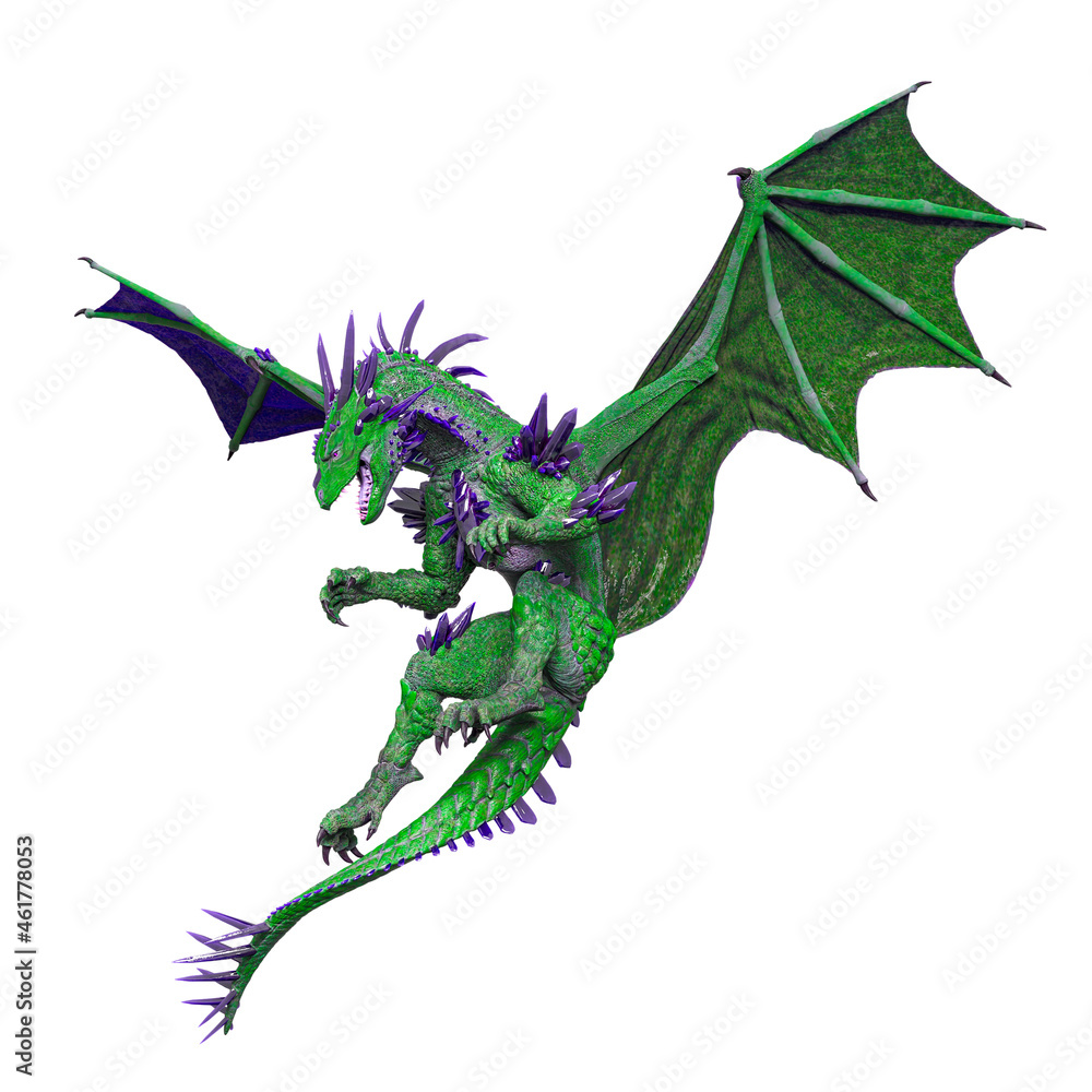 Fototapeta premium dragon is looking down for action