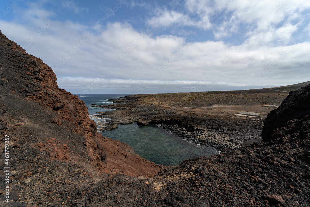 Rocky coast of the Atlantic Ocean at Cape Teno. Tenerife. Canary Islands. Spain.