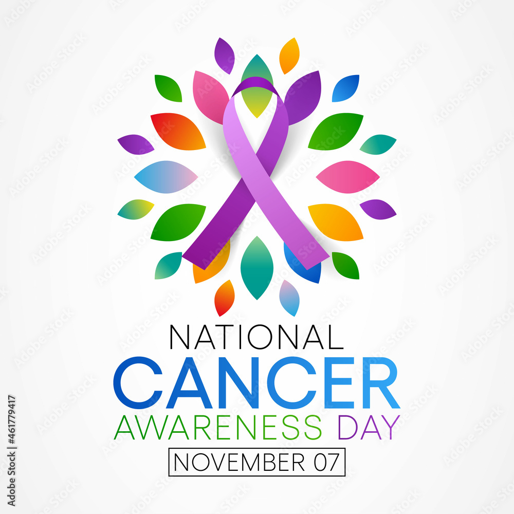 Cancer awareness day is observed every year on November 7, to raise awareness of cancer and to encourage its prevention, detection, and treatment. Vector illustration Cancer awareness day is observed every year on November 7, to raise awareness of cancer and to encourage its prevention, detection, and treatment. Vector illustration