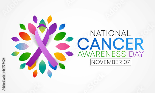 Cancer awareness day is observed every year on November 7, to raise awareness of cancer and to encourage its prevention, detection, and treatment. Vector illustration