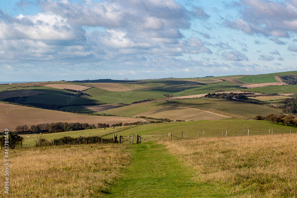 A View From the South Downs Way, at Firle Beacon in Sussex