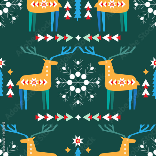 Christmas deer pattern 2