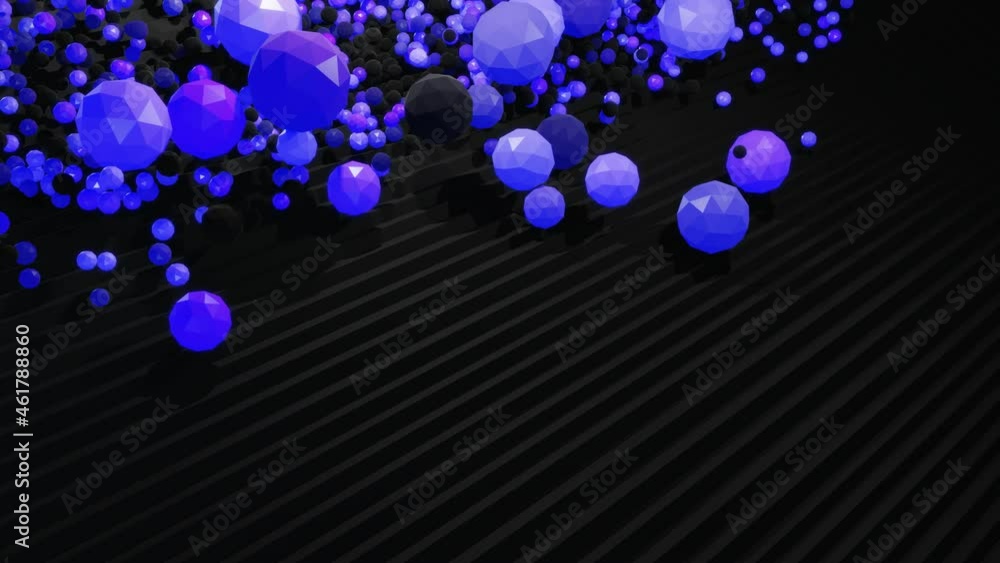 Spheres or balls fall down on steps bounce off stair and roll down light up and form pattern. Spheres and balls like abstract bulbs or garland. Abstract background 4k 3d render Motion design nft style Spheres or balls fall down on steps bounce off stair and roll down light up and form pattern. Spheres and balls like abstract bulbs or garland. Abstract background 4k 3d render Motion design nft style