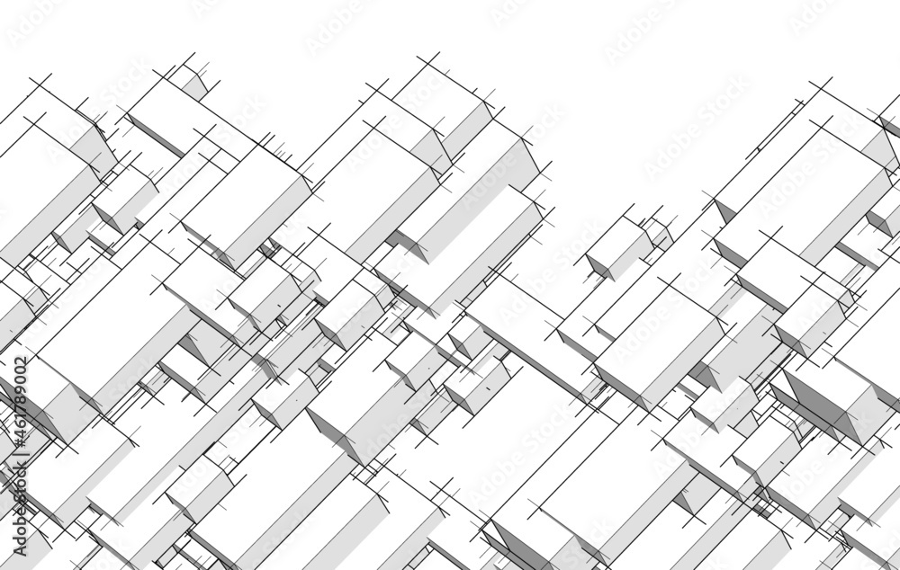 Fototapeta premium Abstract graphic design 3d drawing