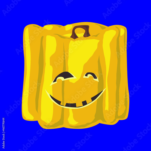 Smiling cubic halloween pumpkin