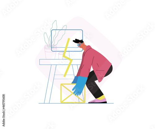 Startup illustration. Concept of building new business