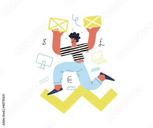 Startup illustration. Concept of building new business