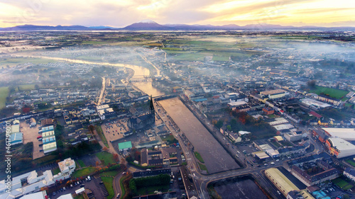 Ballina town from above co Mayo Ireland photo