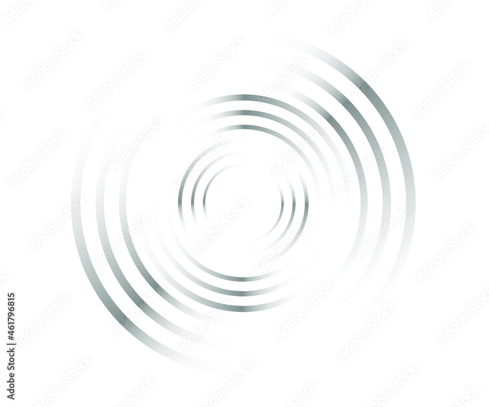 Fototapeta premium Abstract Lines in Circle Form, Design element, Geometric shape, Striped border frame for image, Technology round Logo, Spiral Vector Illustration