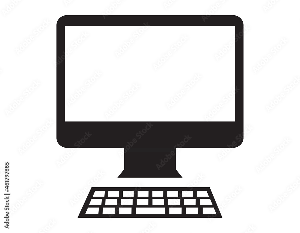 Computer icon vector isolated on white background. Trendy computer icon in flat style. Modern template for web site, app, ui and logo. Vector illustration, EPS 10 Computer icon vector isolated on white background. Trendy computer icon in flat style. Modern template for web site, app, ui and logo. Vector illustration, EPS 10