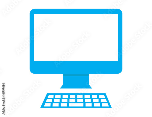 Computer icon vector isolated on white background. Trendy computer icon in flat style. Modern template for web site, app, ui and logo. Vector illustration, EPS 10