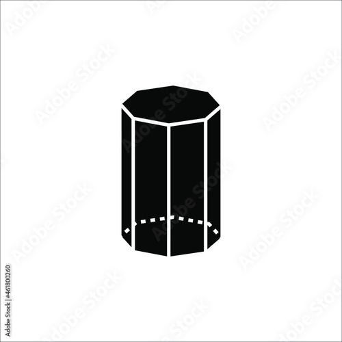 cylinder shape illustration vector graphic icon, Simple line, outline icon for ui and ux, website or mobile application