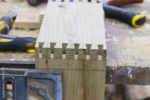 Vászonkép dovetail joint for draw sides