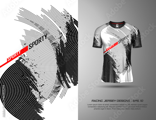 T shirt with texture grunge sports abstract background for extreme jersey team, racing, cycling, football, gaming, backdrop wallpaper