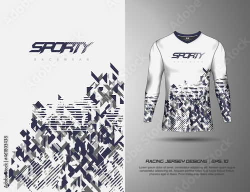 T shirt with texture grunge sports abstract background for extreme jersey team, racing, cycling, football, gaming, backdrop wallpaper