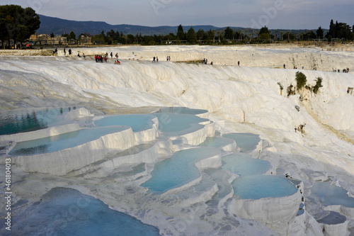 Travertine terraces at Hierapolis-Pamukkale, Turkey