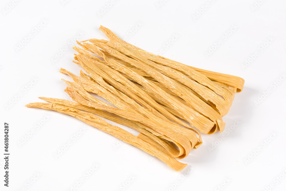 dried beancurd stick isolated on white background dried beancurd stick isolated on white background