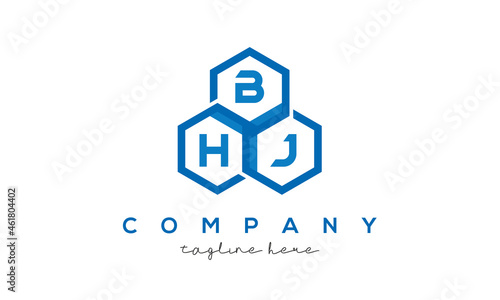 BHJ three letters creative polygon hexagon logo photo