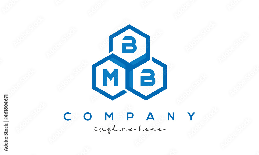 BMB three letters creative polygon hexagon logo BMB three letters creative polygon hexagon logo