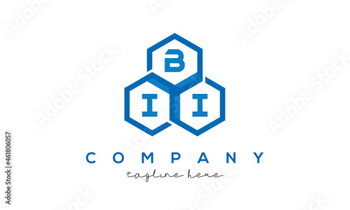 BII three letters creative polygon hexagon logo