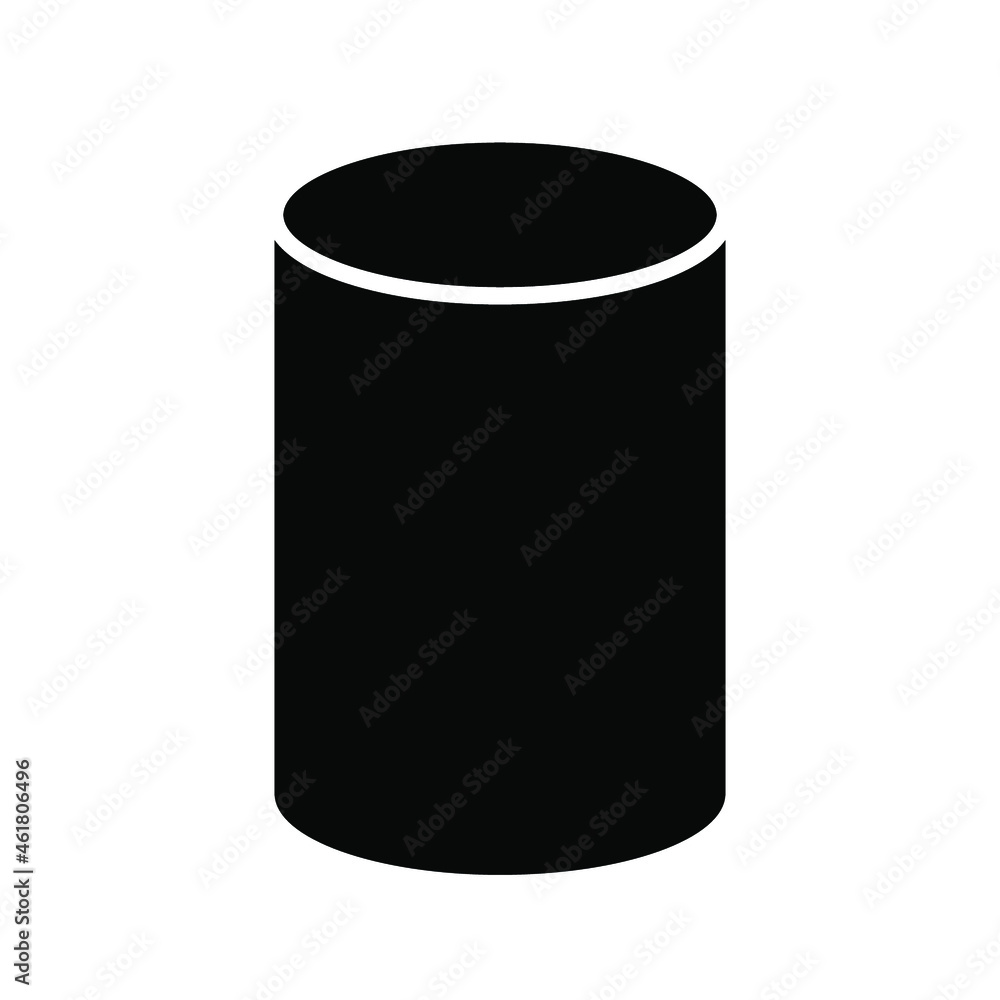 cylinder shape illustration vector graphic icon on white background cylinder shape illustration vector graphic icon on white background