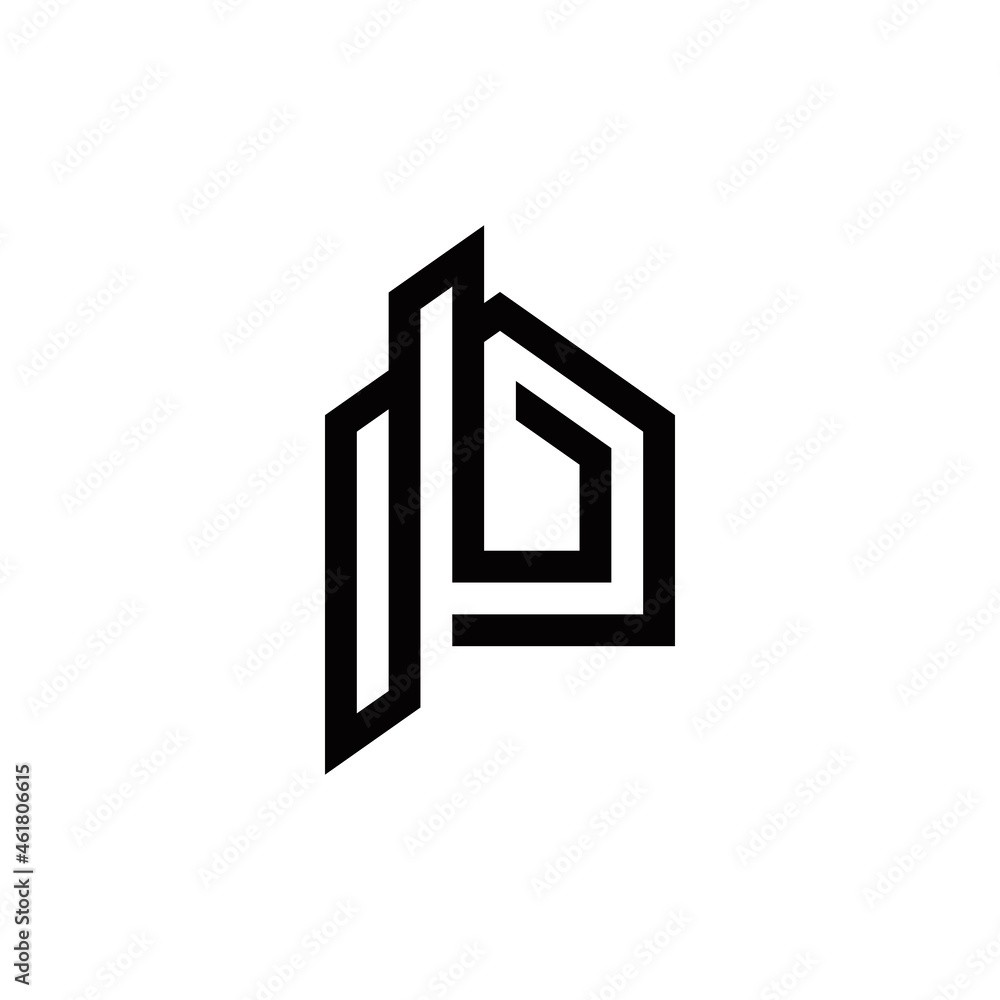 p b pb bp initial home logo design vector template p b pb bp initial home logo design vector template