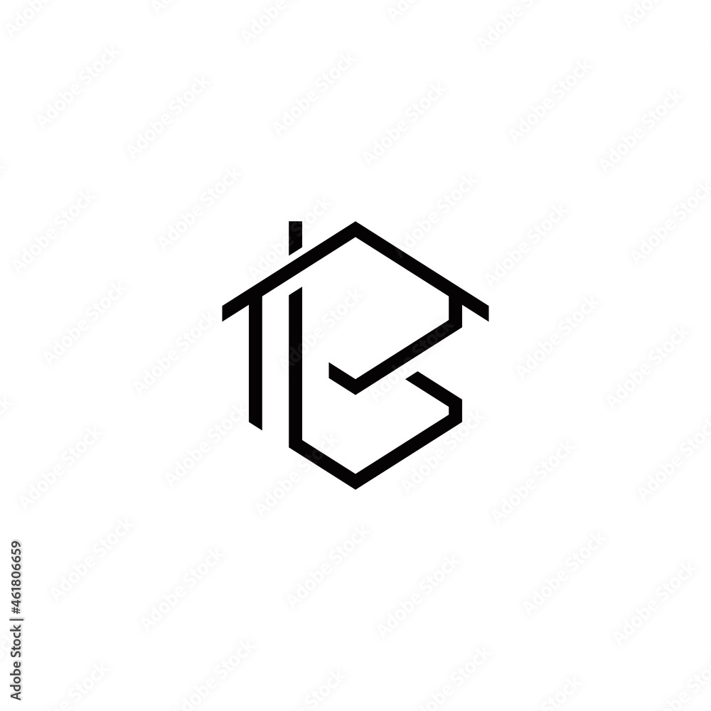 Fototapeta premium p b pb bp initial home logo design vector template