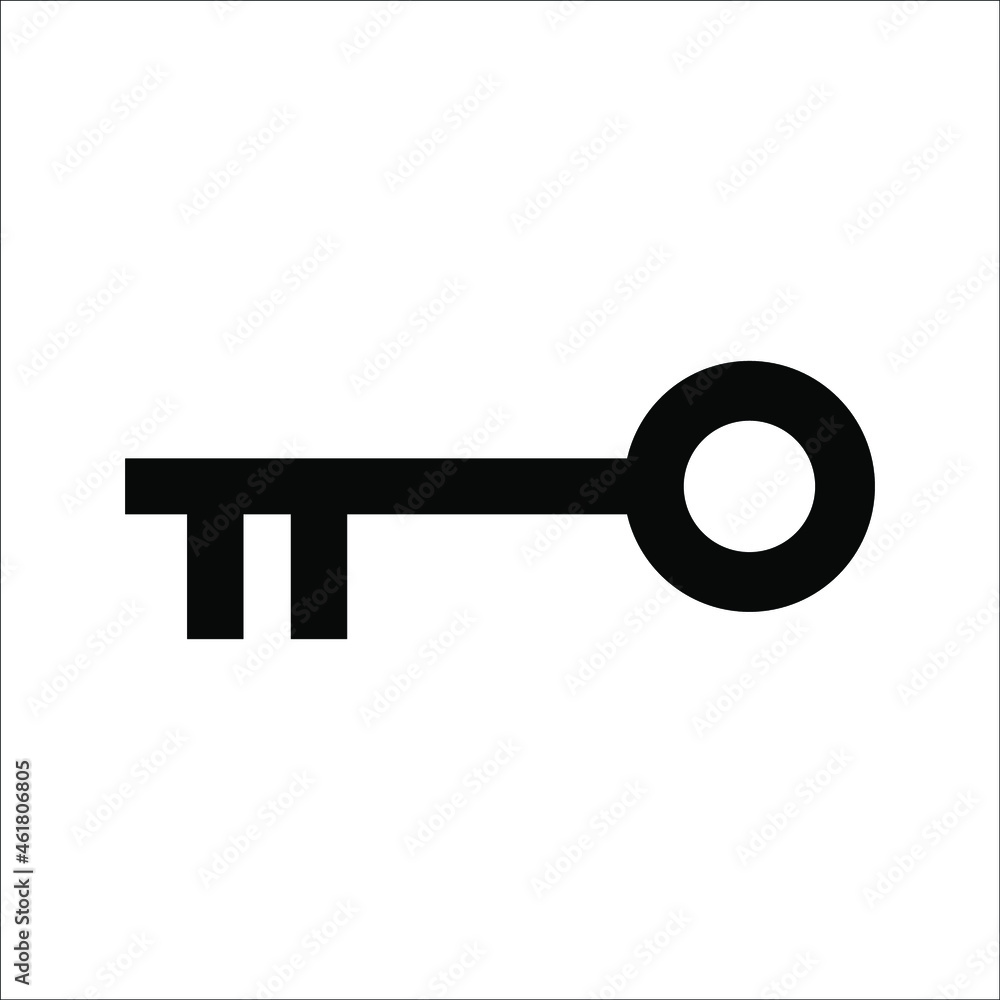 Isolated key vector icon on white background. vector illustration. eps 10 Isolated key vector icon on white background. vector illustration. eps 10