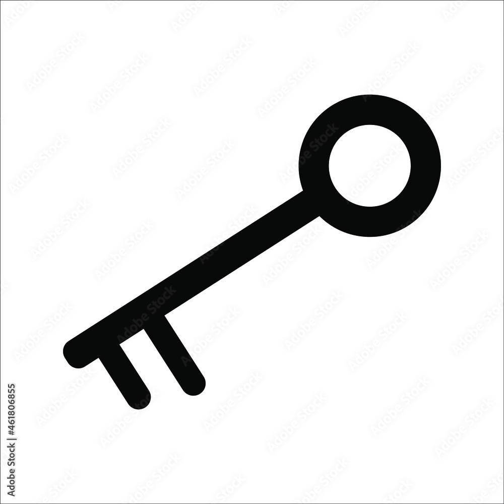 Isolated key vector icon on white background. vector illustration. eps 10 Isolated key vector icon on white background. vector illustration. eps 10