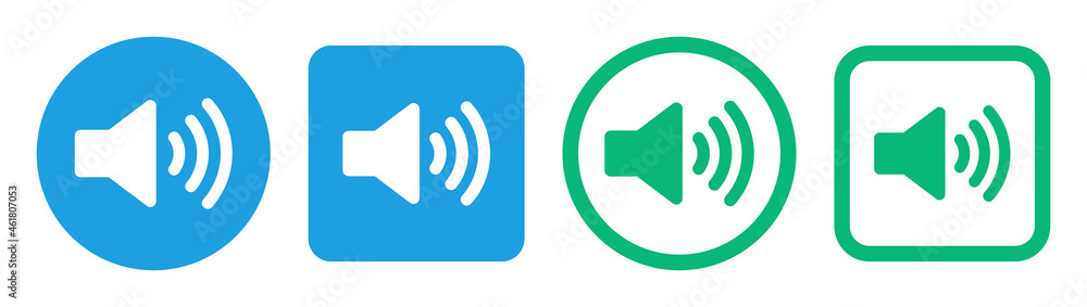 Sound button icon vector illustration. Sound button icon vector illustration.
