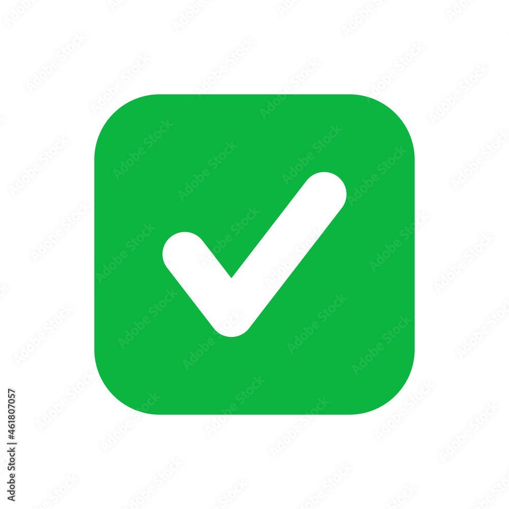 Green check mark on box icon vector illustration. Green check mark on box icon vector illustration.