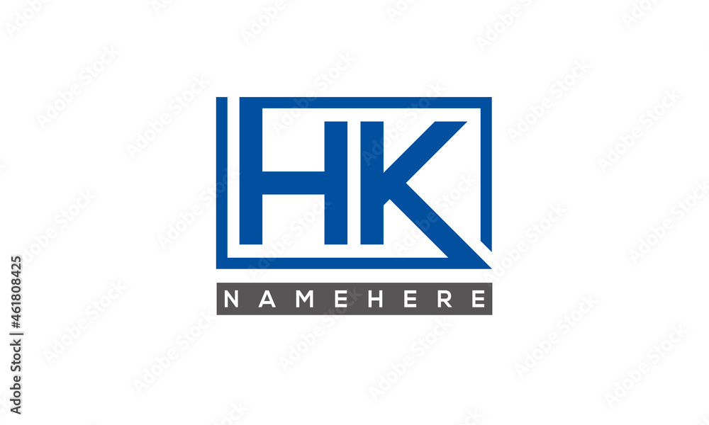 HK creative three letters logo HK creative three letters logo
