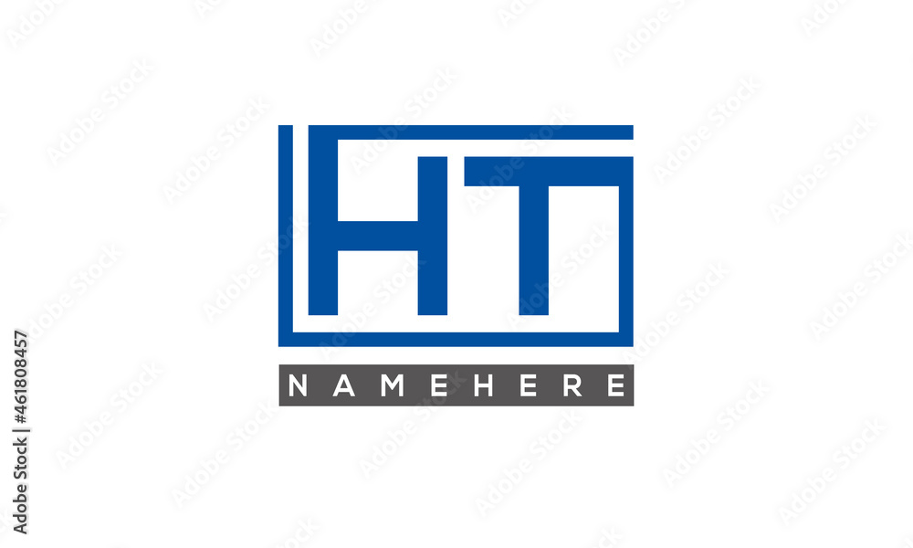 HT creative three letters logo HT creative three letters logo
