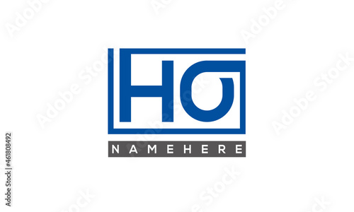 HO creative three letters logo 