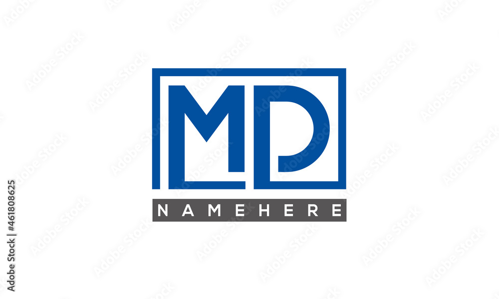 MD creative three letters logo MD creative three letters logo