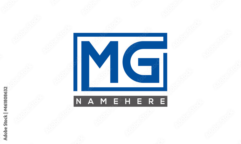 MG creative three letters logo MG creative three letters logo