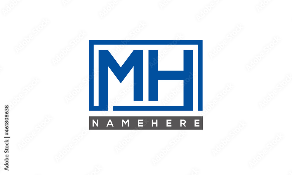 MH creative three letters logo MH creative three letters logo