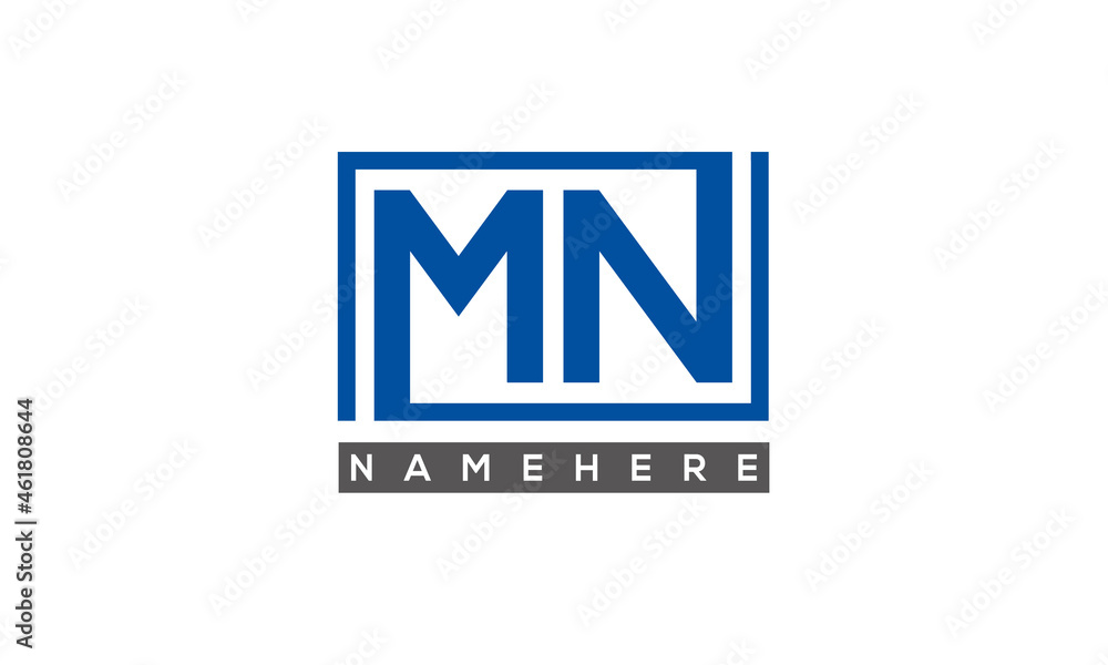 MN creative three letters logo MN creative three letters logo