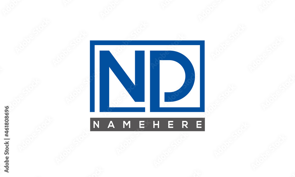 ND creative three letters logo ND creative three letters logo