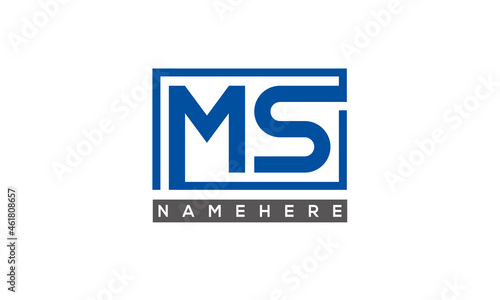 MS creative three letters logo	