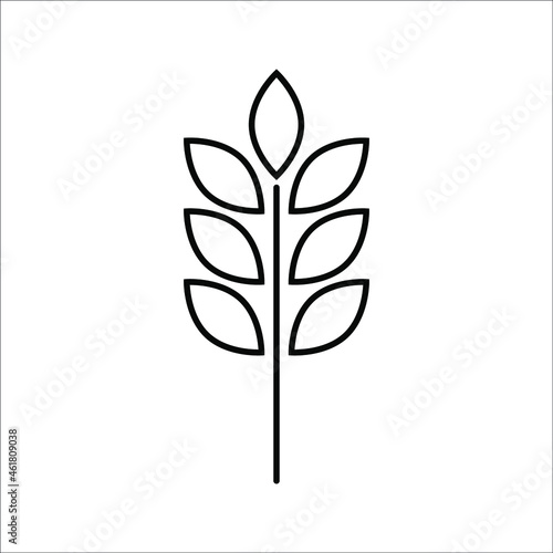 Farm wheat ears icon vector template. color editable on white background. eps 10