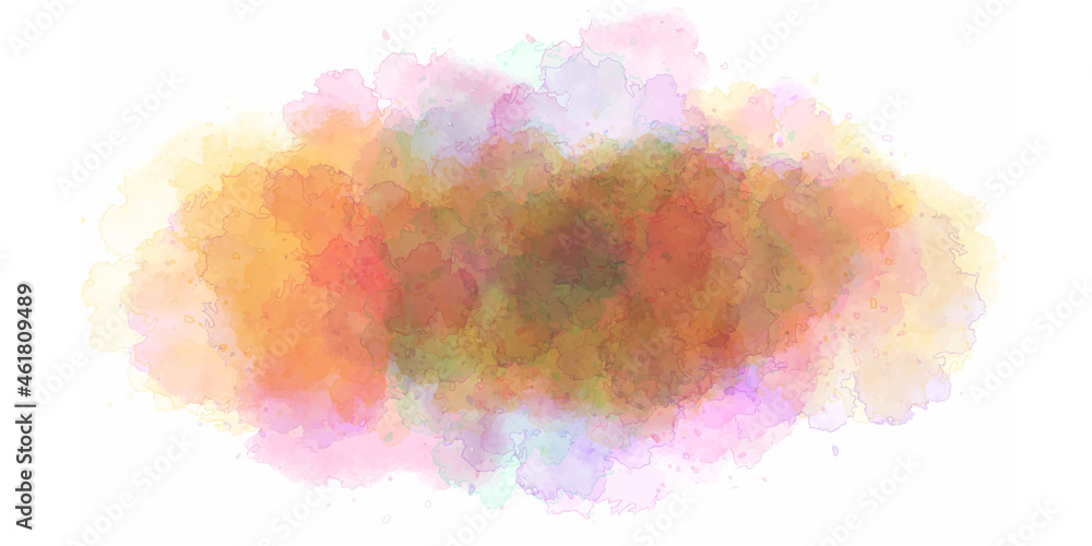 Colorful Brushed Painted watercolor Background. Brush stroked painting.
